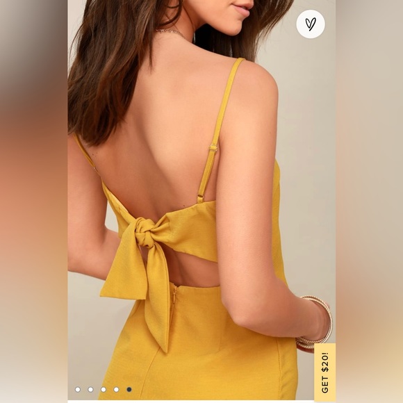 Lulus Toast To Life Mustard Yellow Mini Dress. NWT. - Picture 5 of 7